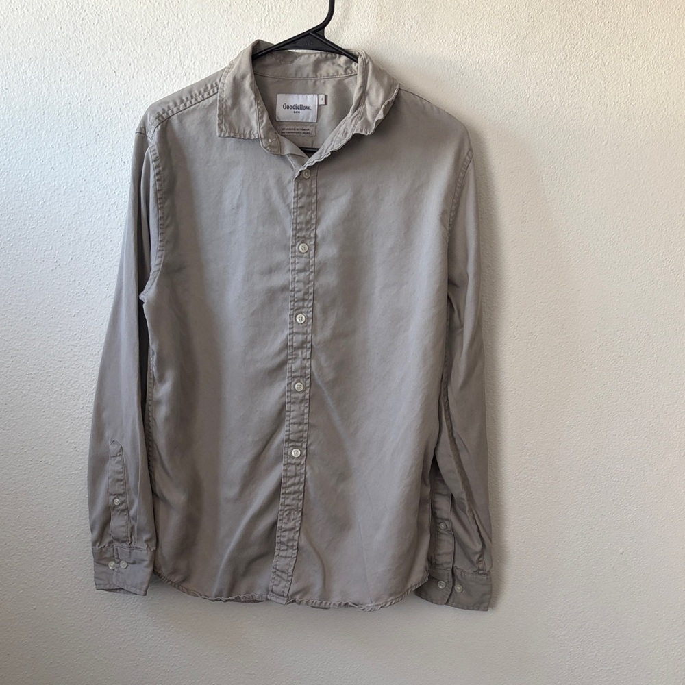 Goodfellow & Co Men's Tan Casual Button-Down Shirt